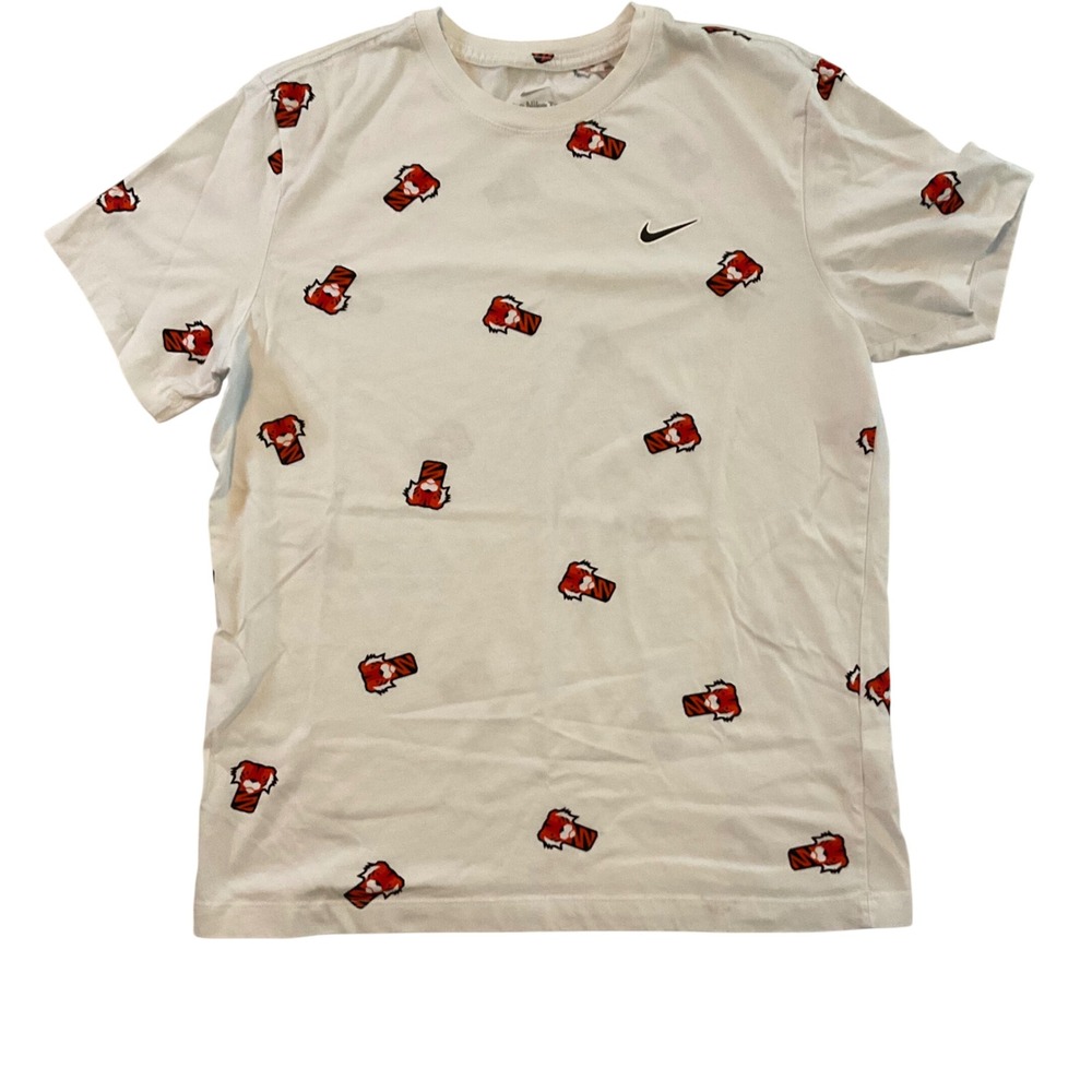 Nike The Nike Tee Tiger Woods All Over‎ Print White T-Shirt Mens Medium